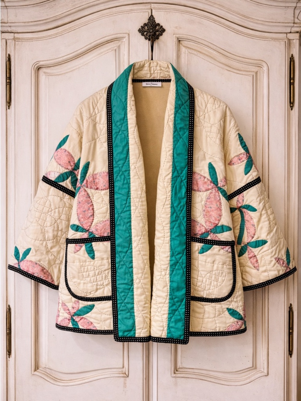 🧵SOLD🧵 HANDMADE (by me) Vintage 1930s Quilt Jacket size S/M - Picture 16 of 16